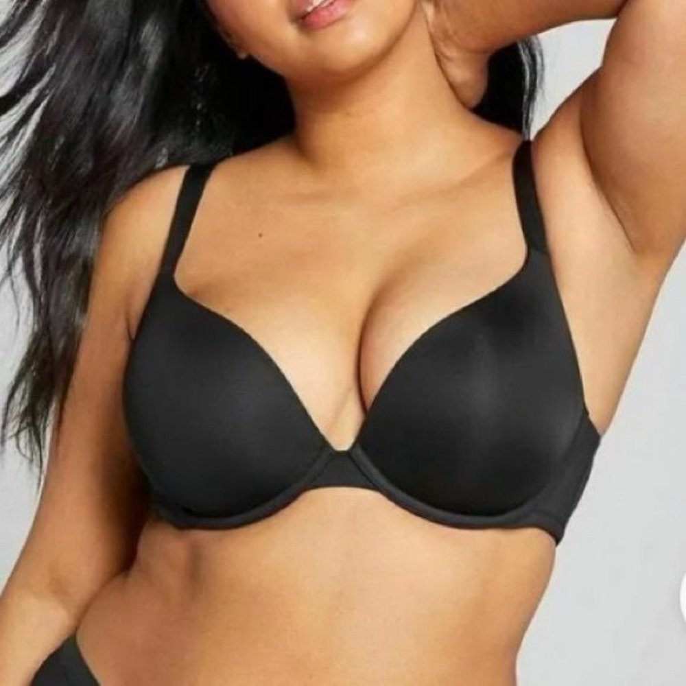 Cacique Satin Plunge Boost Bra
